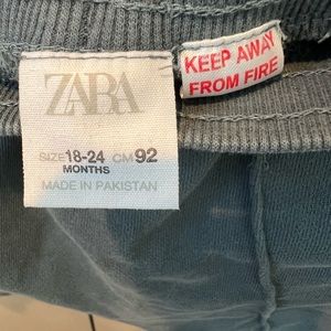 Zara Toddler Boys Matching Sweatsuit in bluish grey size 18-24 months